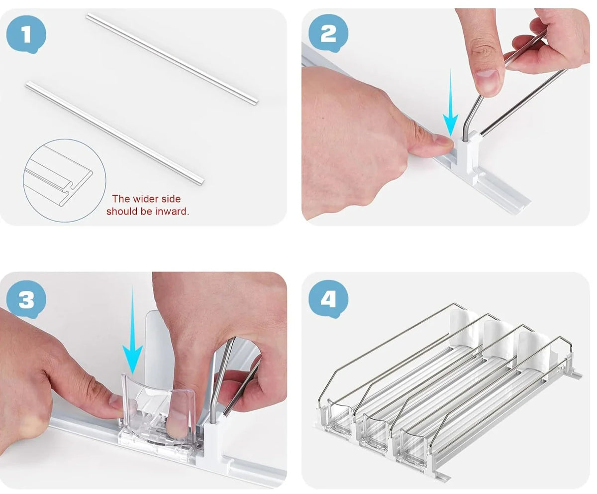 Can Organizer Self-Sliding Adjustable Width Durable ABS