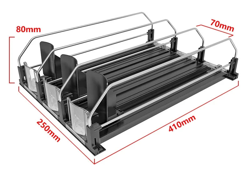 Can Organizer Self-Sliding Adjustable Width Durable ABS