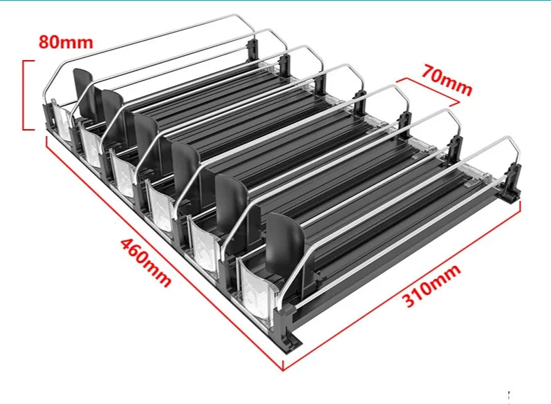 Can Organizer Self-Sliding Adjustable Width Durable ABS
