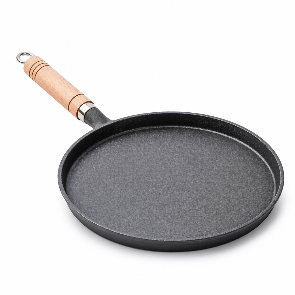 Cast Iron Griddle Pan Uncoated Non-Stick Induction Compatible