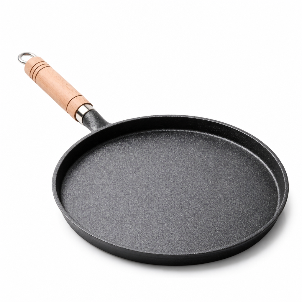 Cast Iron Griddle Pan Uncoated Non-Stick Induction Compatible