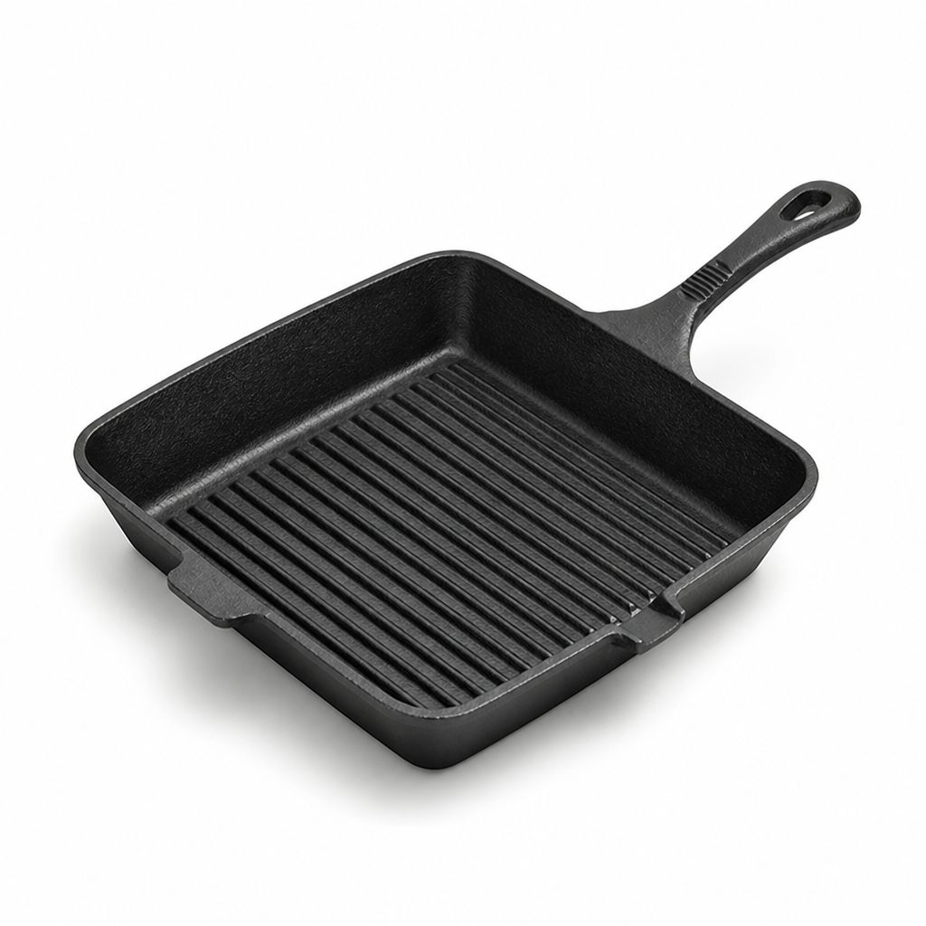 Cast Iron Grill Pan Pre-Seasoned Oven & Stovetop Safe