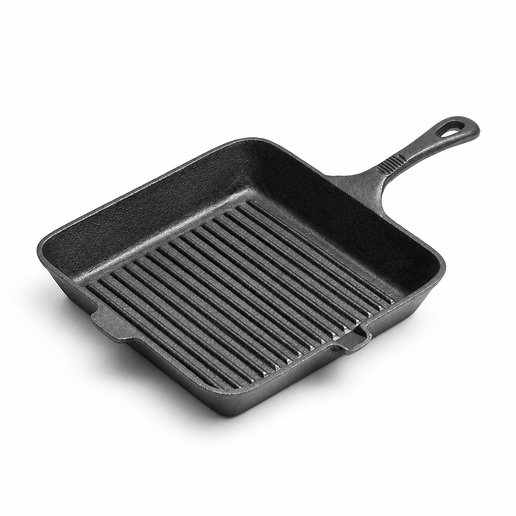 Cast Iron Grill Pan Pre-Seasoned Oven & Stovetop Safe