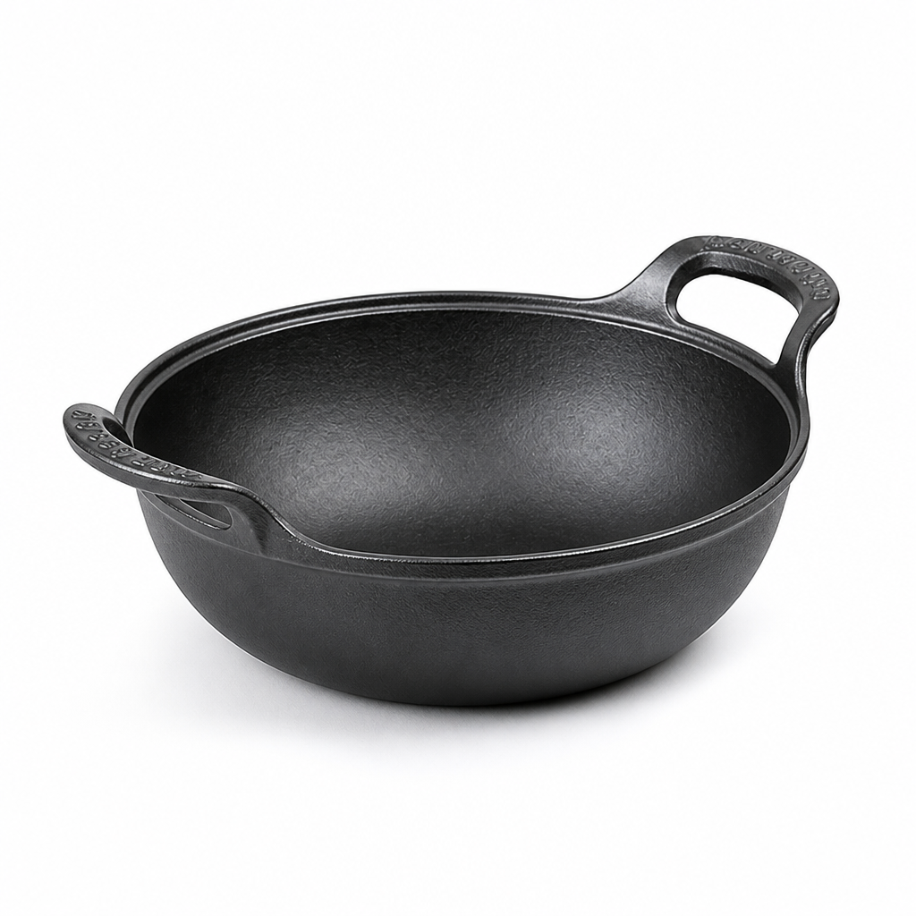 Cast Iron Skillet Compact Pre-Seasoned Dual Handles