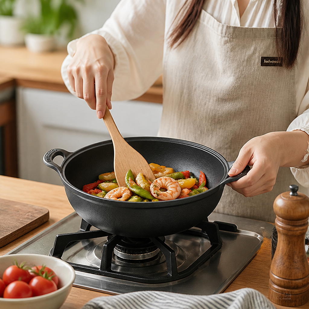 Cast Iron Skillet Compact Pre-Seasoned Dual Handles