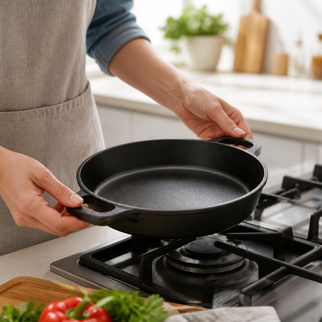 Cast Iron Skillet Pre-Seasoned Non-Stick Oven & Stovetop