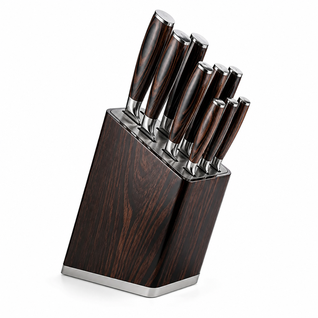 Chef Knife Set High-Carbon Steel Damascus Pattern 8-Piece