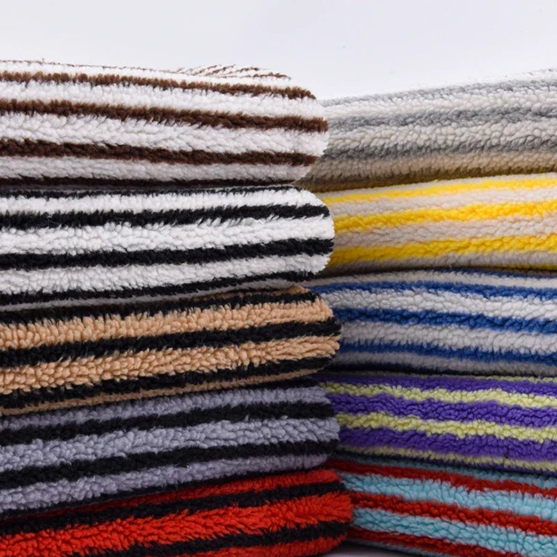 Children's Fleece Fabric Extra-Soft Breathable Striped Jacquard