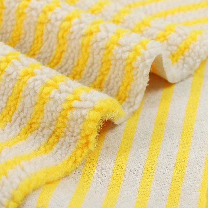 Children's Fleece Fabric Extra-Soft Breathable Striped Jacquard