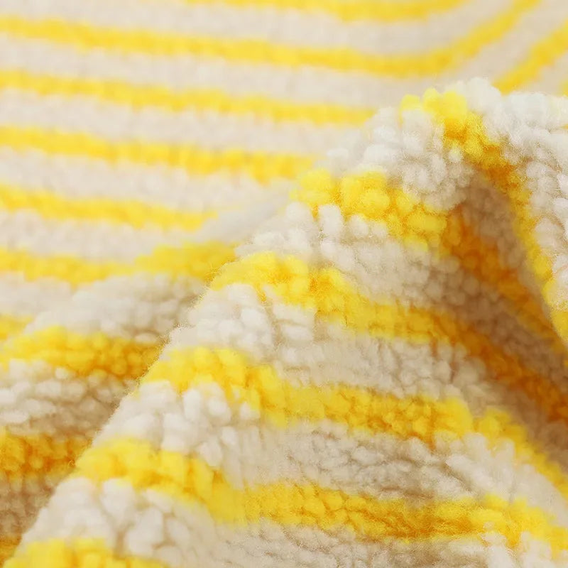 Children's Fleece Fabric Extra-Soft Breathable Striped Jacquard