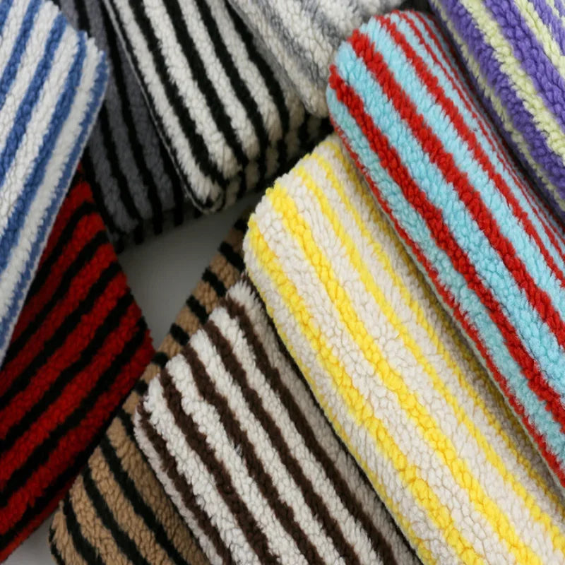 Children's Fleece Fabric Extra-Soft Breathable Striped Jacquard