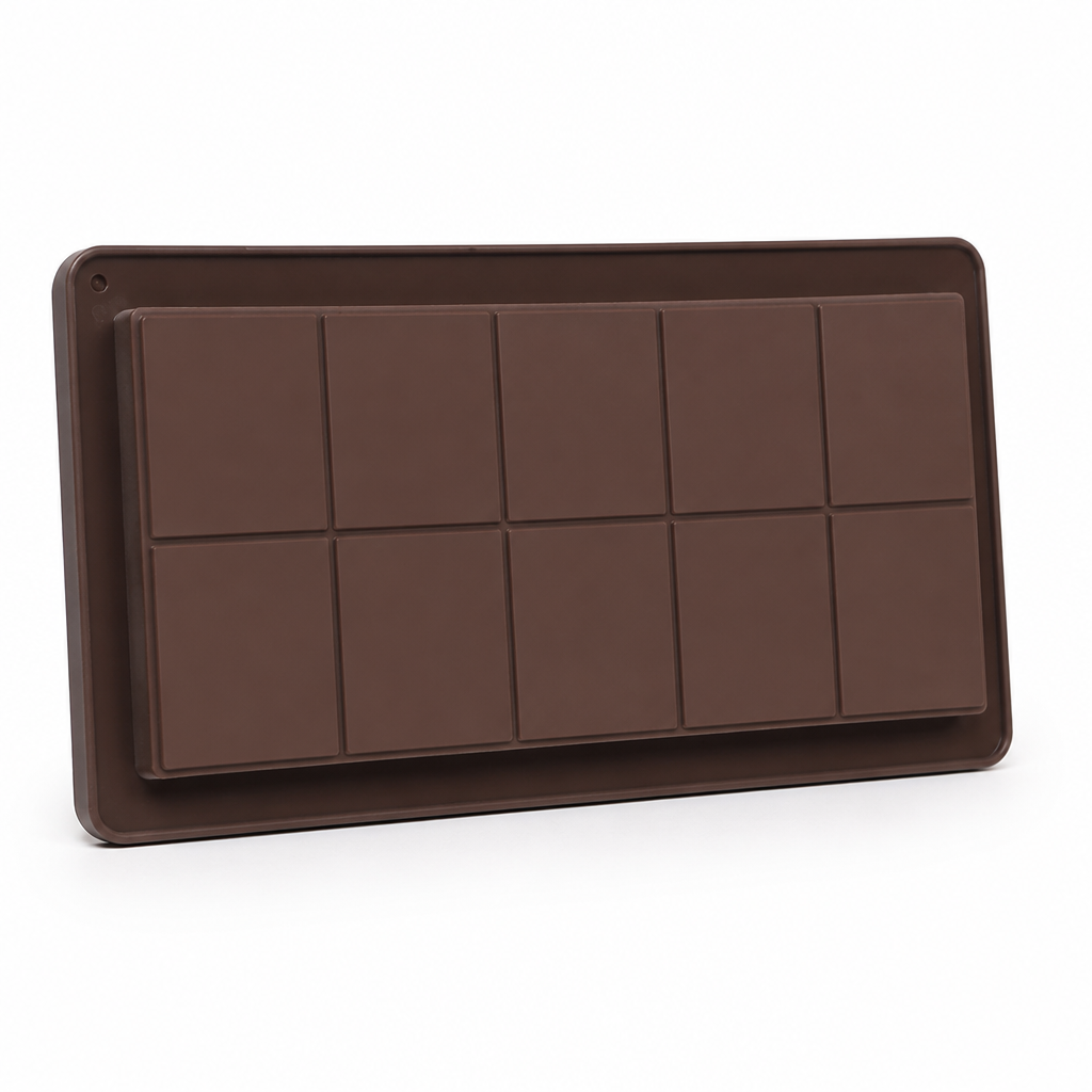 Chocolate Bar Mold 10-Segment Nonstick Silicone
