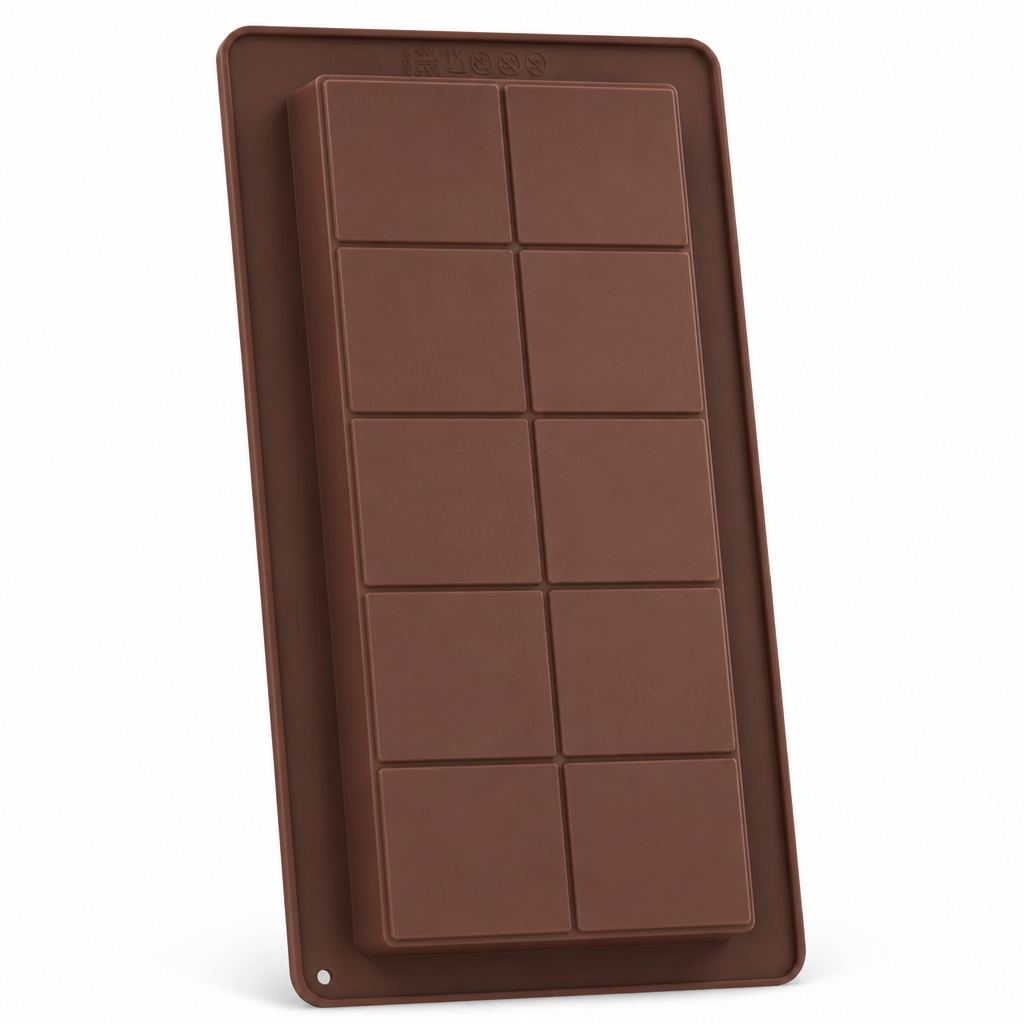 Chocolate Bar Mold Flexible Silicone Nonstick Ten-Segment