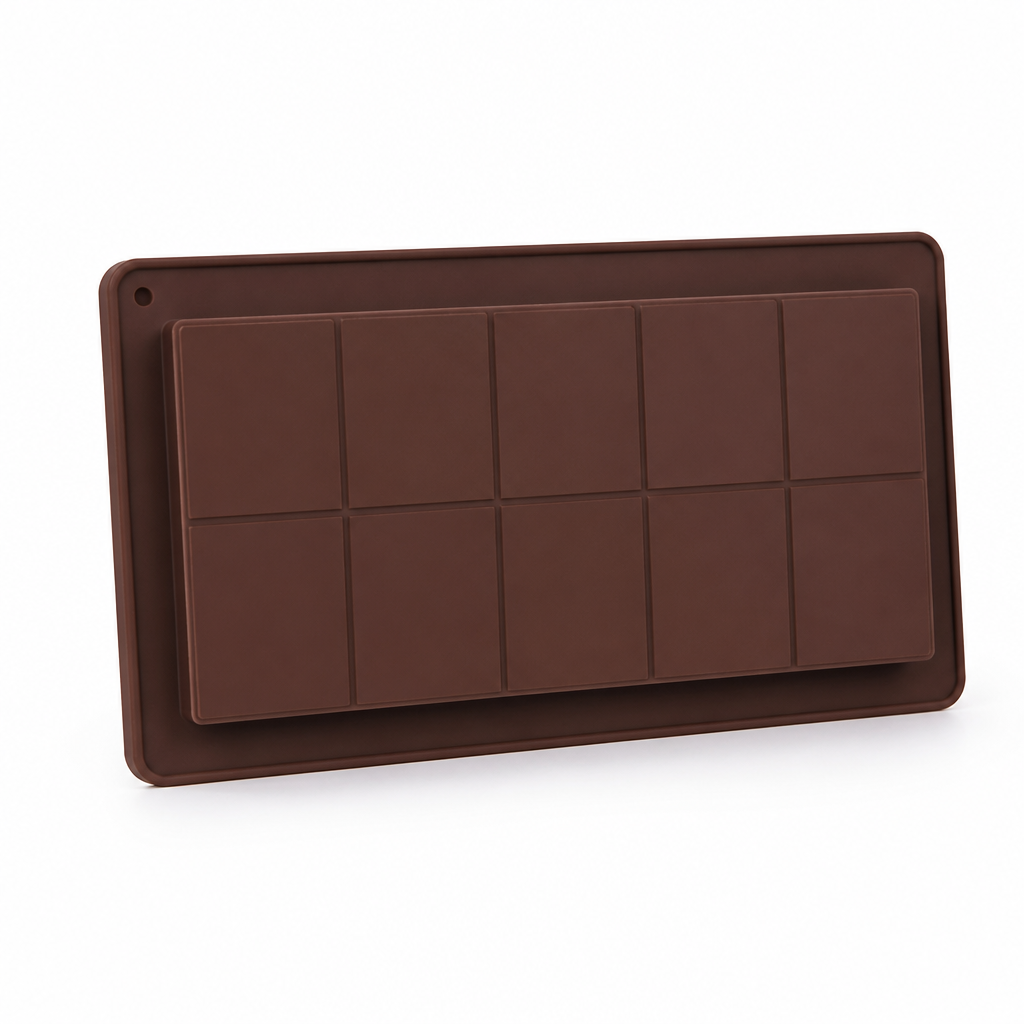 Chocolate Bar Mold Flexible Silicone Nonstick Ten-Segment