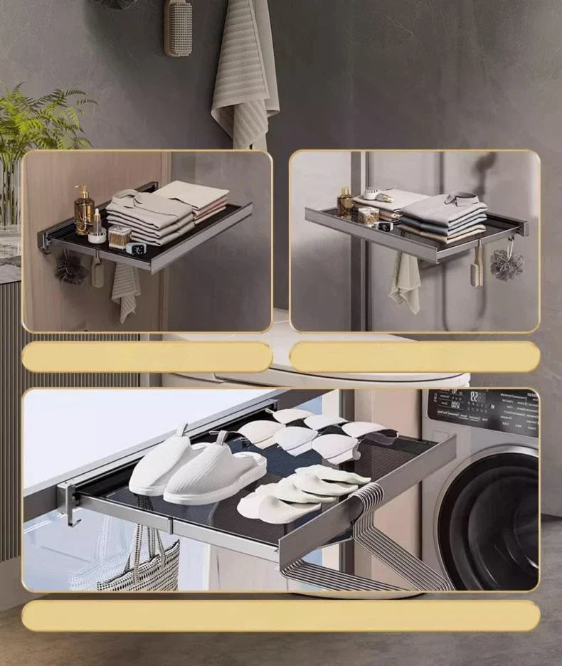 Coat & Hat Rack Wall-Mounted Foldable Anodized Aluminum