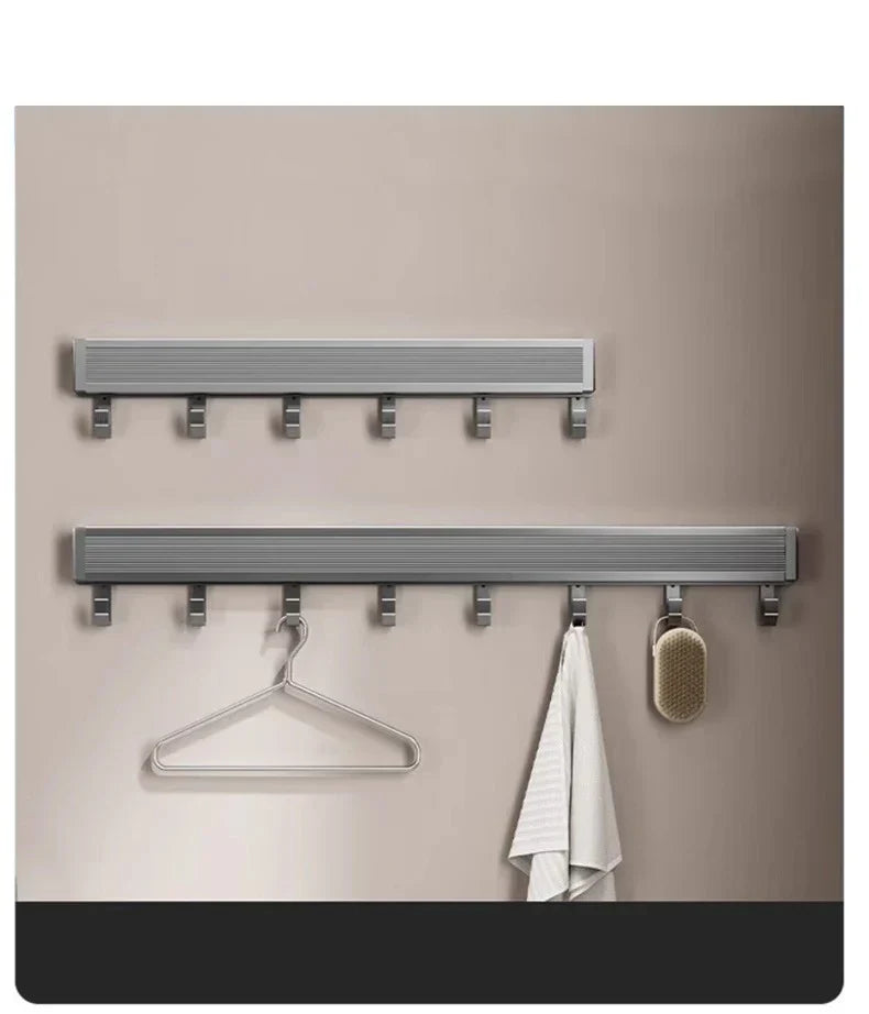 Coat & Hat Rack Wall-Mounted Foldable Anodized Aluminum