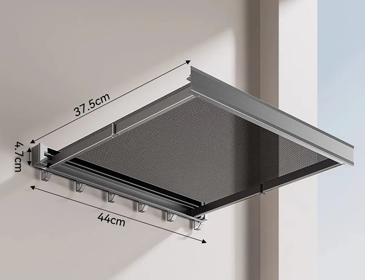 Coat & Hat Rack Wall-Mounted Foldable Anodized Aluminum