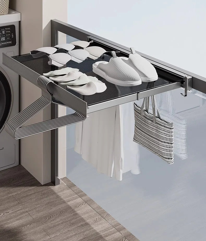 Coat & Hat Rack Wall-Mounted Foldable Anodized Aluminum