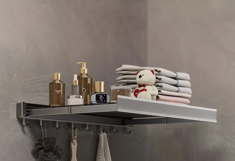 Coat & Hat Rack Wall-Mounted Foldable Anodized Aluminum