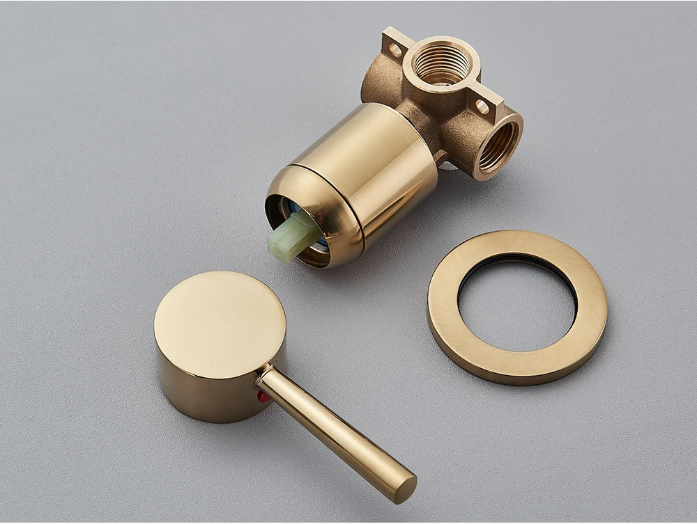Concealed Shower Valve Brass Single-Handle Mixer & Diverter