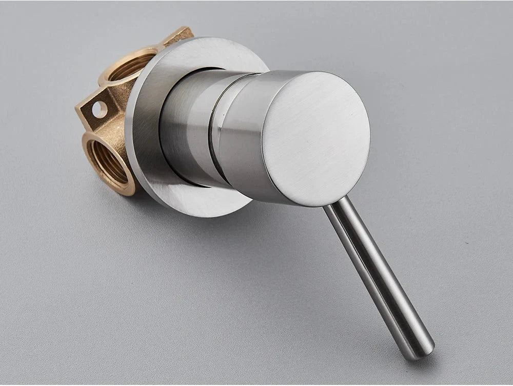 Concealed Shower Valve Brass Single-Handle Mixer & Diverter