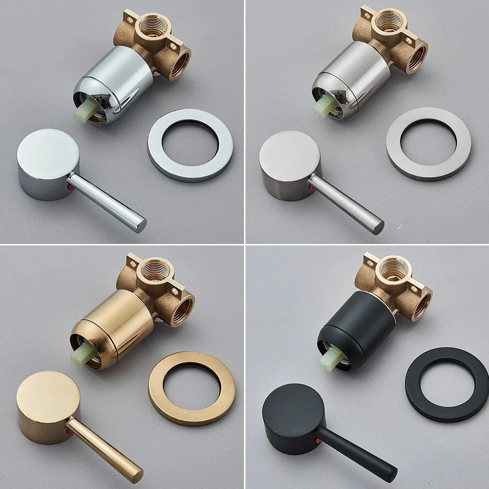 Concealed Shower Valve Brass Single-Handle Mixer & Diverter