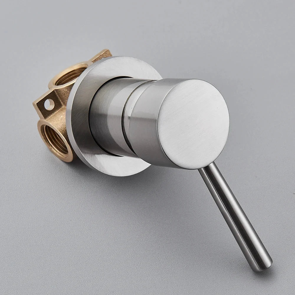 Concealed Shower Valve Brass Single-Handle Mixer & Diverter
