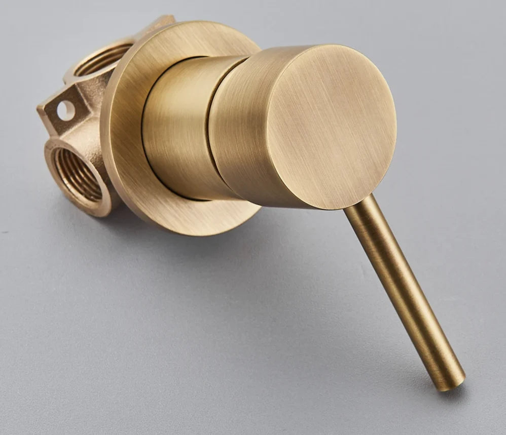 Concealed Shower Valve Brass Single-Handle Mixer & Diverter
