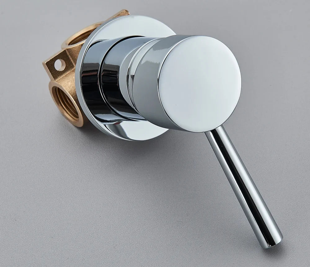 Concealed Shower Valve Brass Single-Handle Mixer & Diverter
