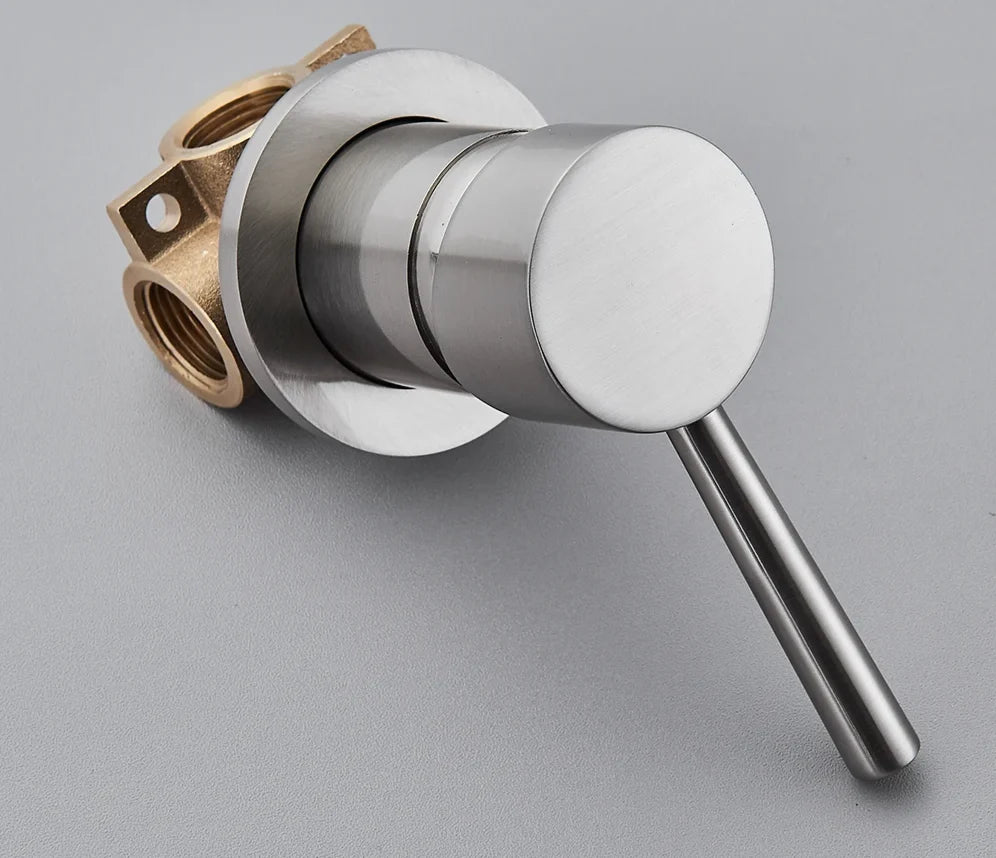 Concealed Shower Valve Brass Single-Handle Mixer & Diverter