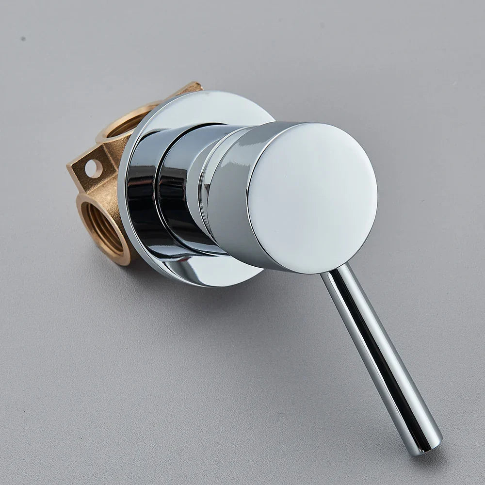 Concealed Shower Valve Brass Single-Handle Mixer & Diverter