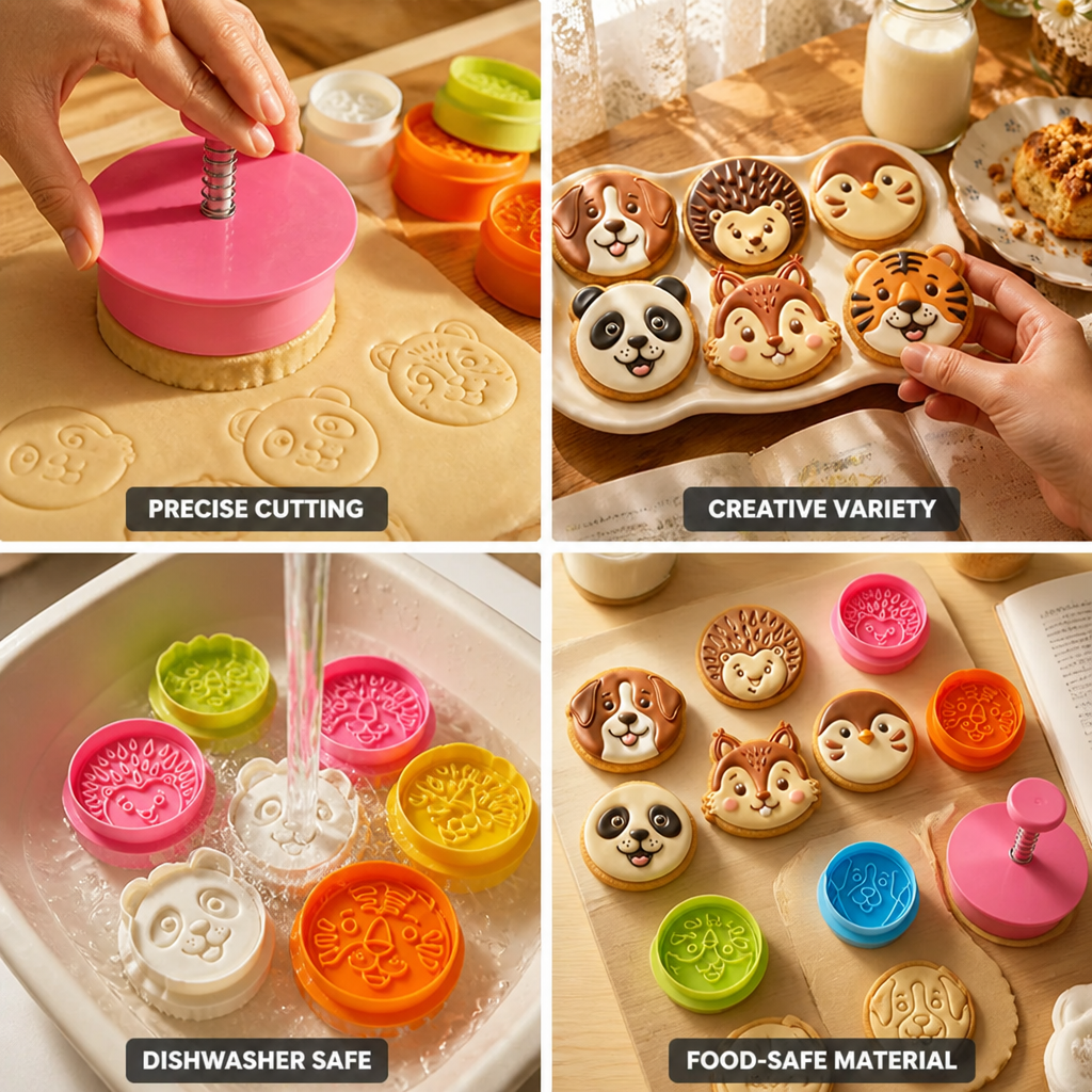 Cookie Cutter Set Assorted Shapes Food-Safe & Dishwasher-Safe