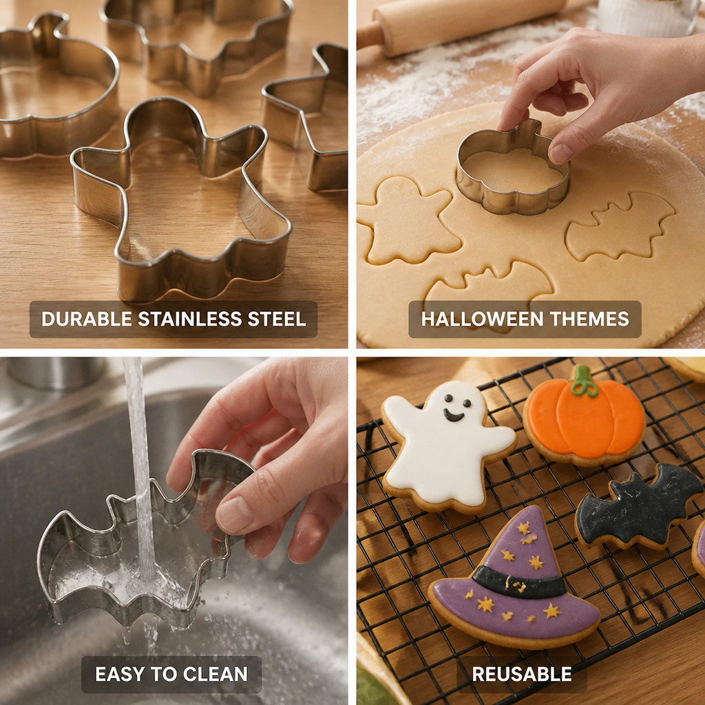 Cookie Cutter Set Stainless Steel Halloween Set of 7