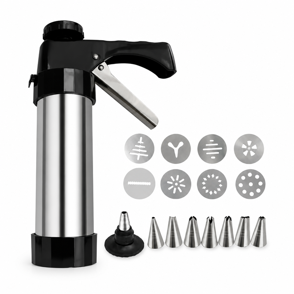 Cookie Press Stainless Steel Trigger & 13 Discs