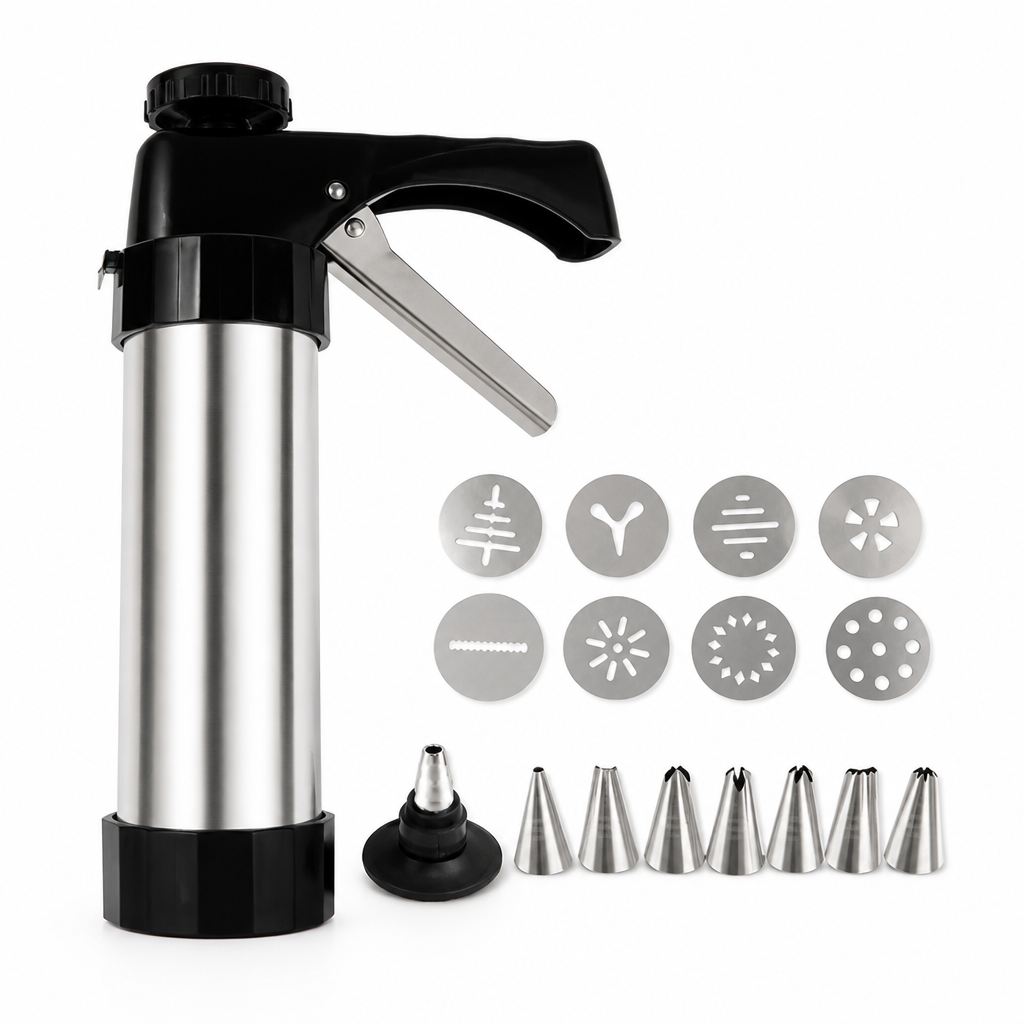 Cookie Press Stainless Steel Trigger & 13 Discs