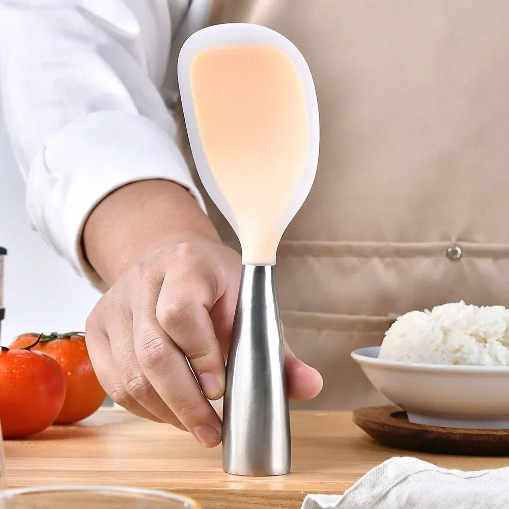 Cooking Spoon Food-Grade Silicone Nonstick & Heat-Resistant Handle