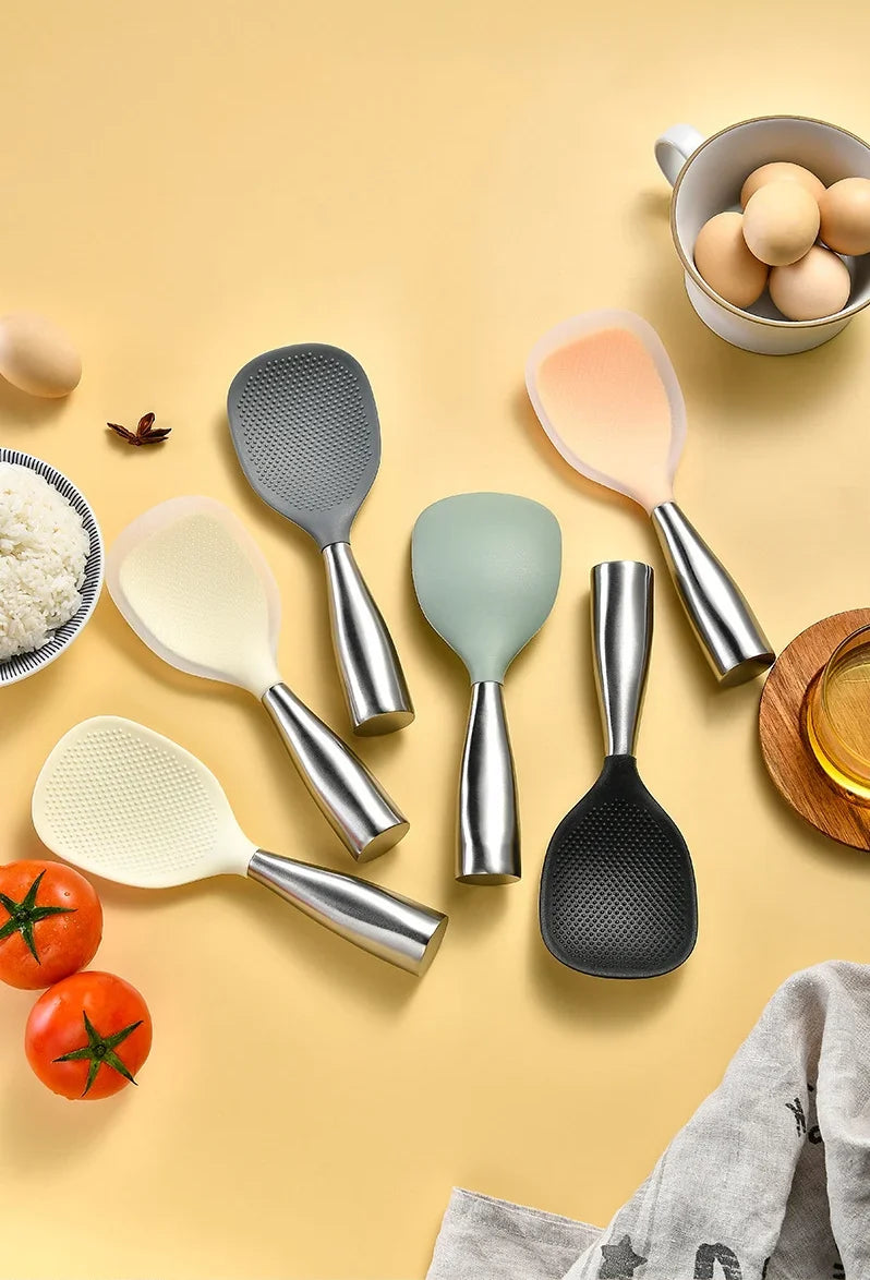 Cooking Spoon Food-Grade Silicone Nonstick & Heat-Resistant Handle