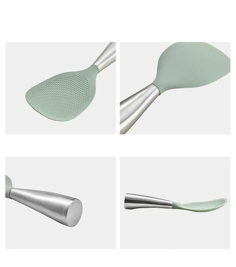Cooking Spoon Food-Grade Silicone Nonstick & Heat-Resistant Handle