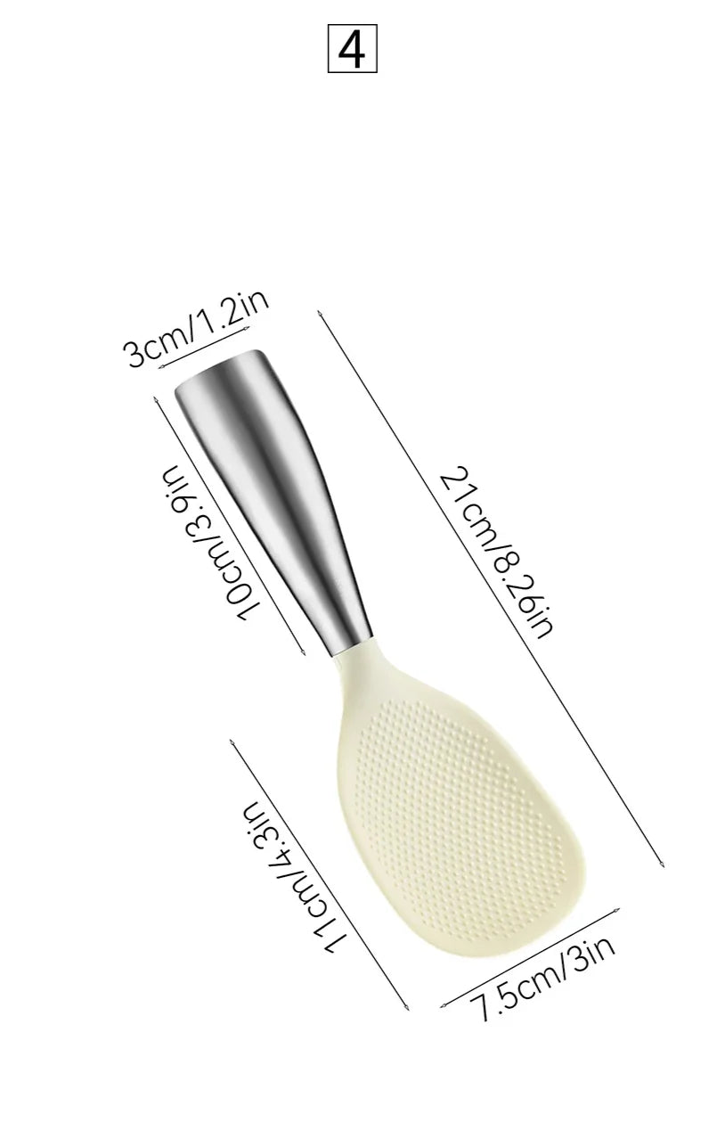Cooking Spoon Food-Grade Silicone Nonstick & Heat-Resistant Handle
