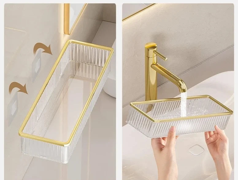 Corner Shelf Acrylic Drill-Free Wall-Mounted