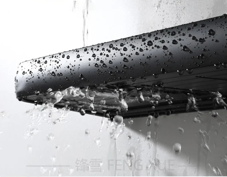 Corner Shower Shelf Drill-Free Matte Black Aluminum 3-Tier