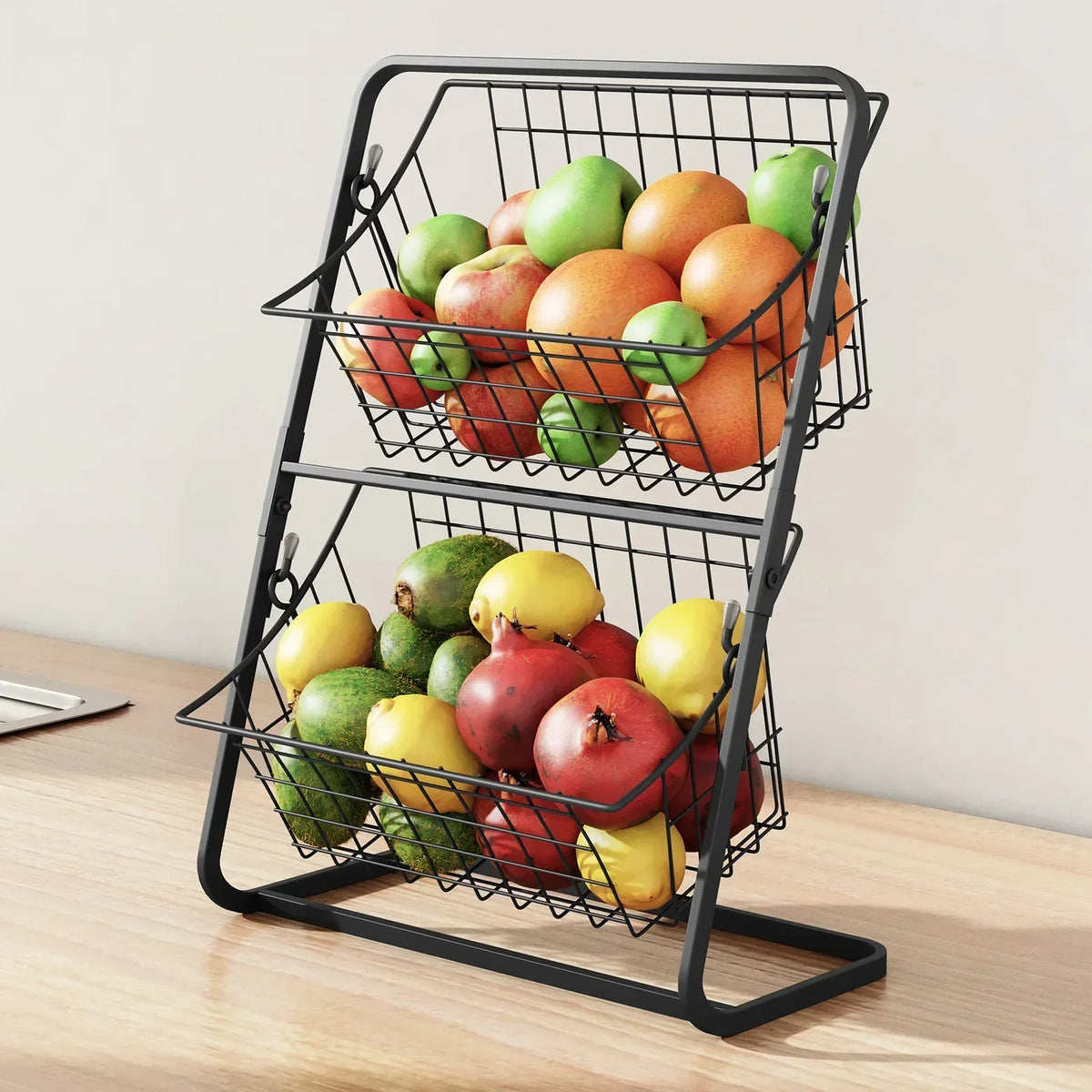 Countertop Organizer Double-Tier Rust-Resistant Steel Tool-Free Setup