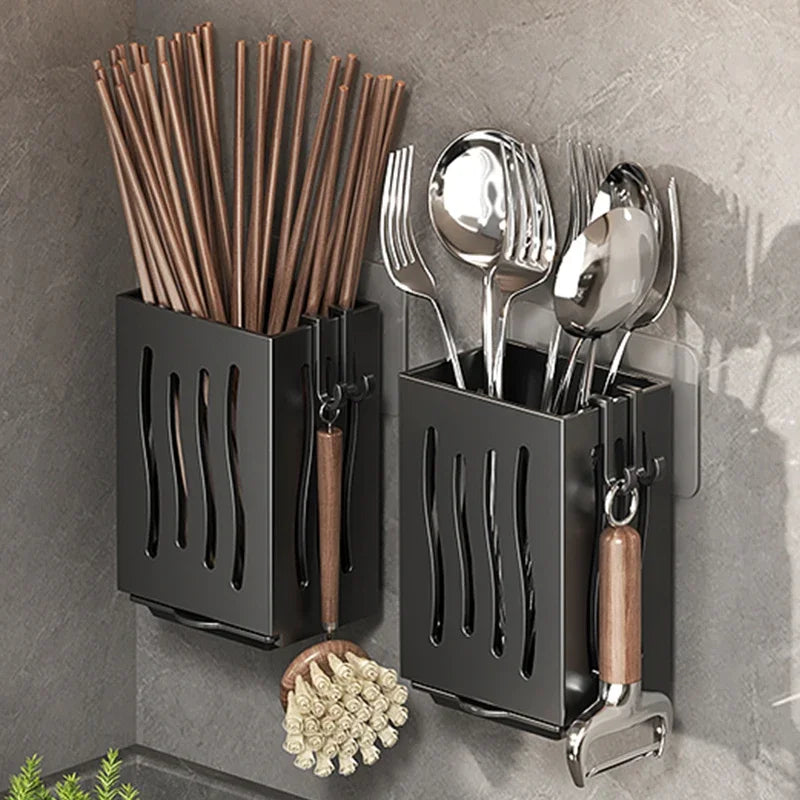 Cutlery Organizer Wall-Mounted Built In Drain