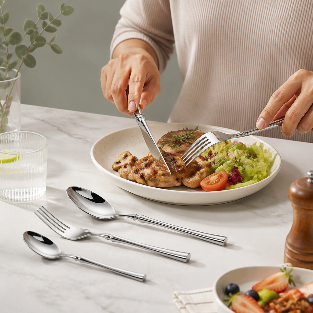 Cutlery Set Stainless Steel Balanced Grip