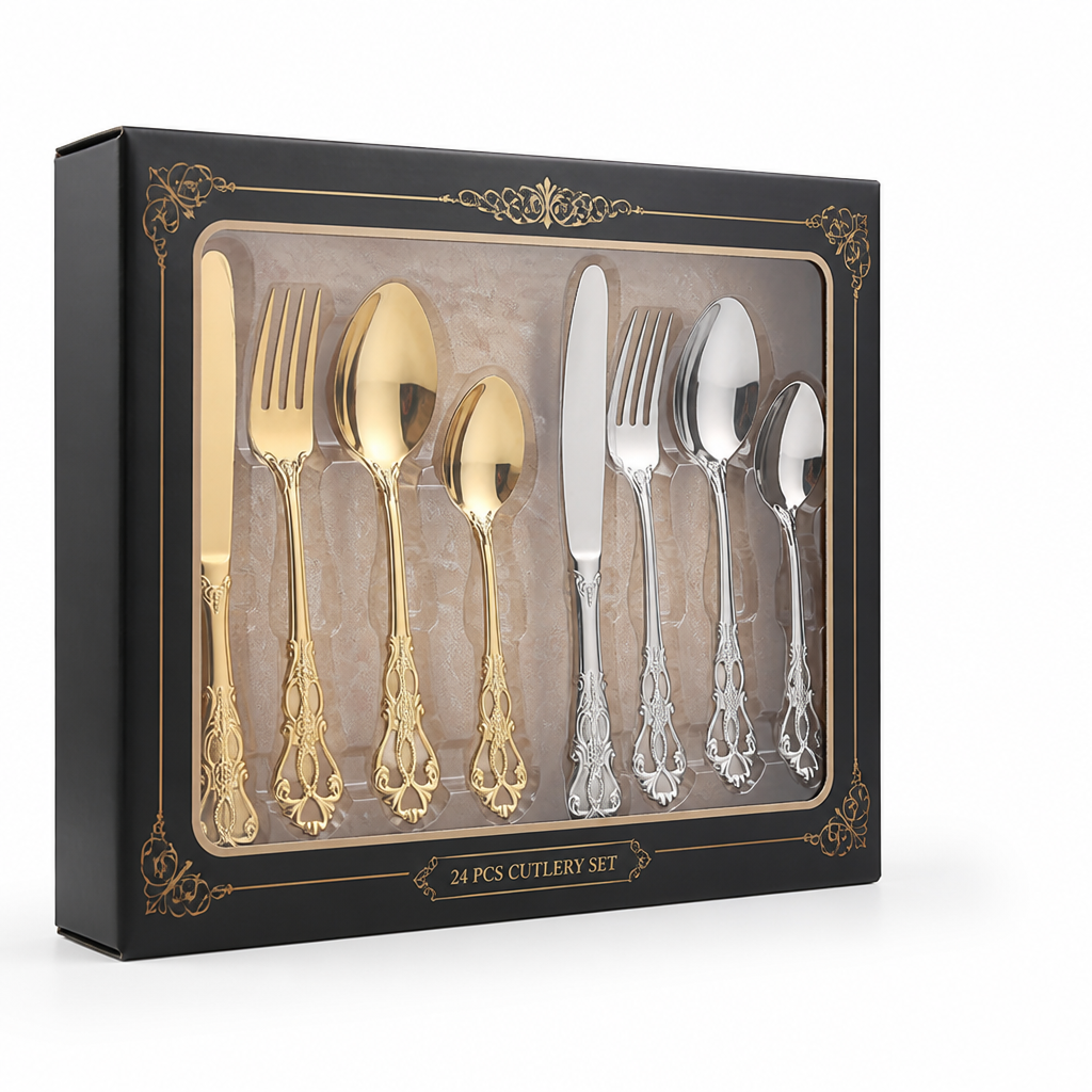 Cutlery Set Stainless Steel Dishwasher-Safe Ergonomic