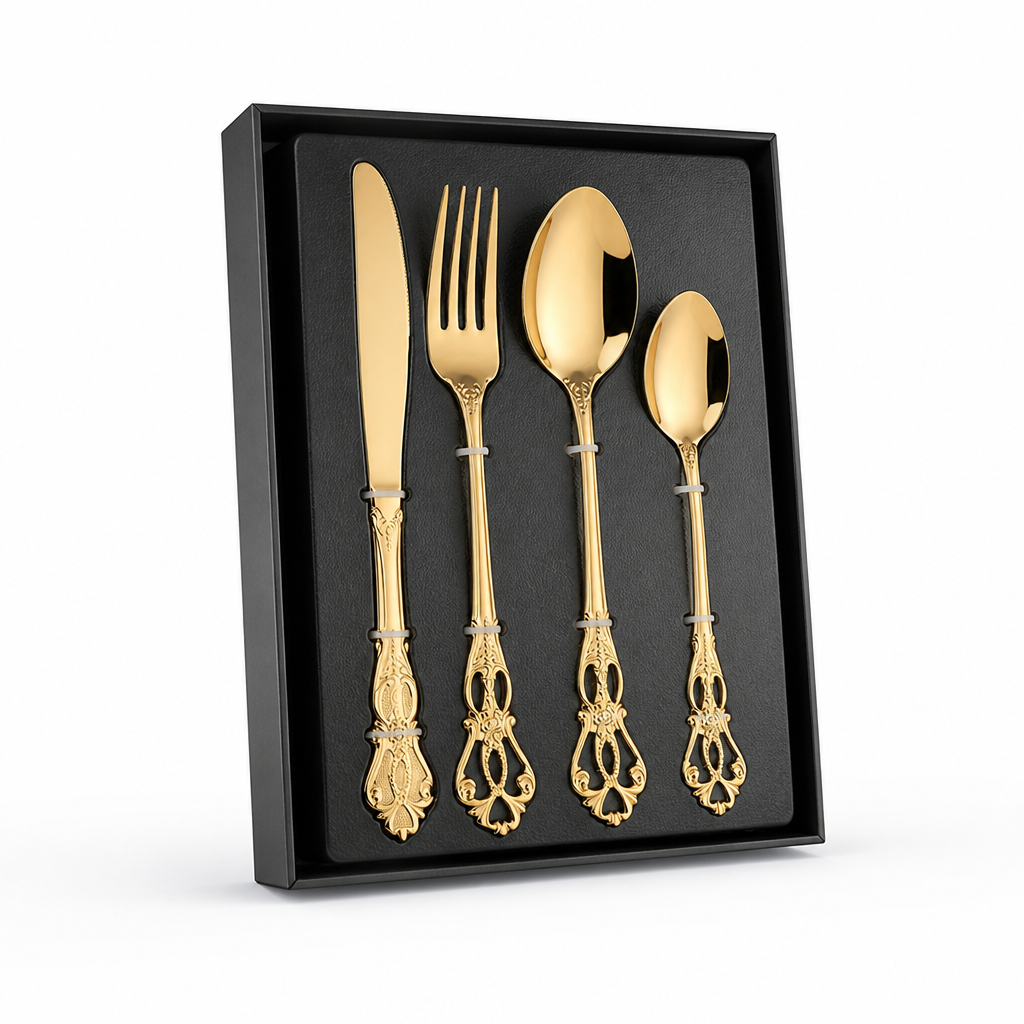 Cutlery Set Stainless Steel Dishwasher-Safe Ergonomic