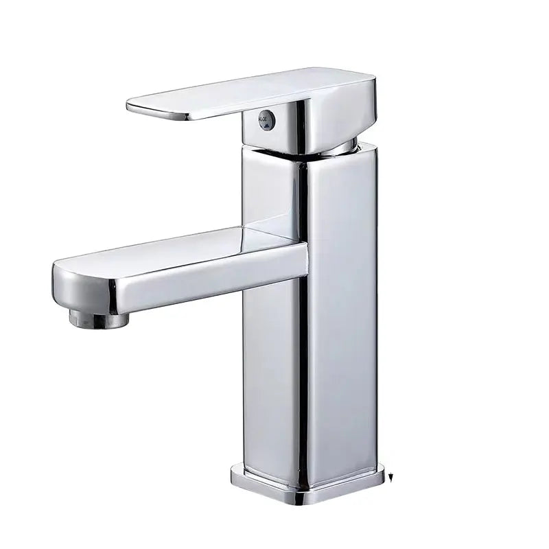 Deck-Mounted Faucet Black & Chrome Ceramic Valve