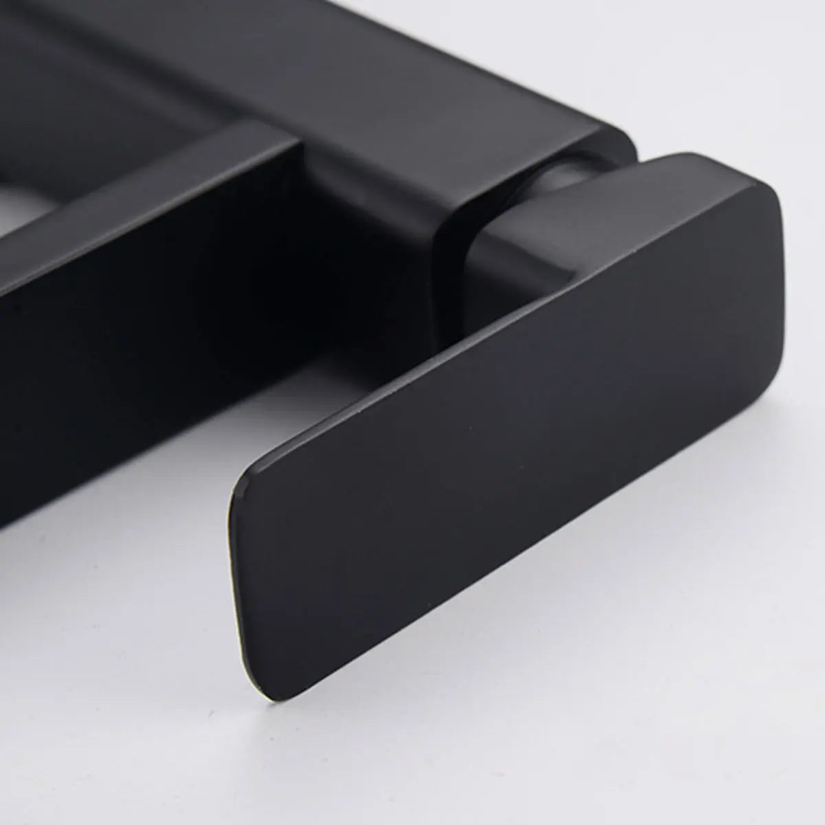 Deck-Mounted Faucet Black & Chrome Ceramic Valve