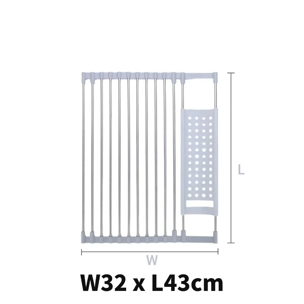 Dish Drying Rack Foldable 304 Stainless Steel