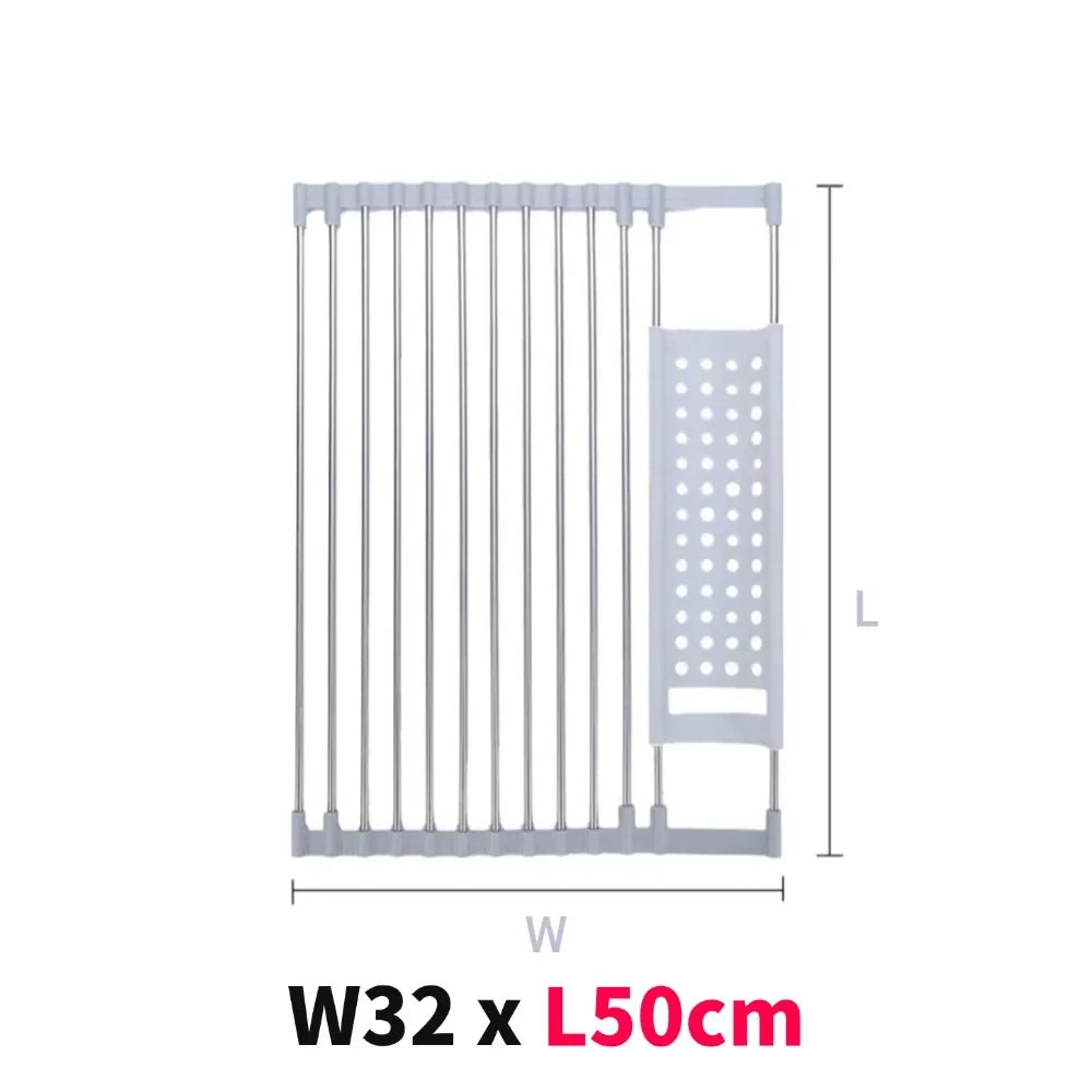 Dish Drying Rack Foldable 304 Stainless Steel
